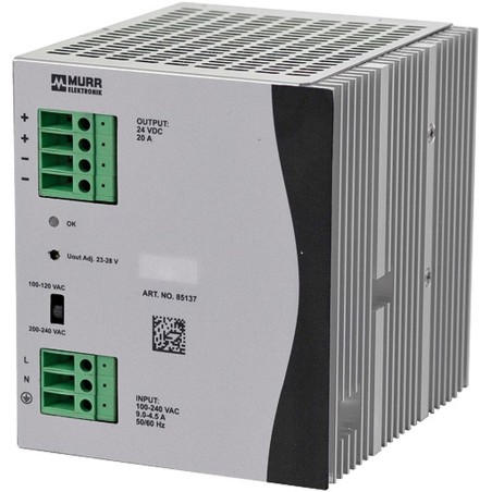 Zasilacz ELMEKO Eco-Rail 20A, 100- 240 V AC / 23-28 V DC